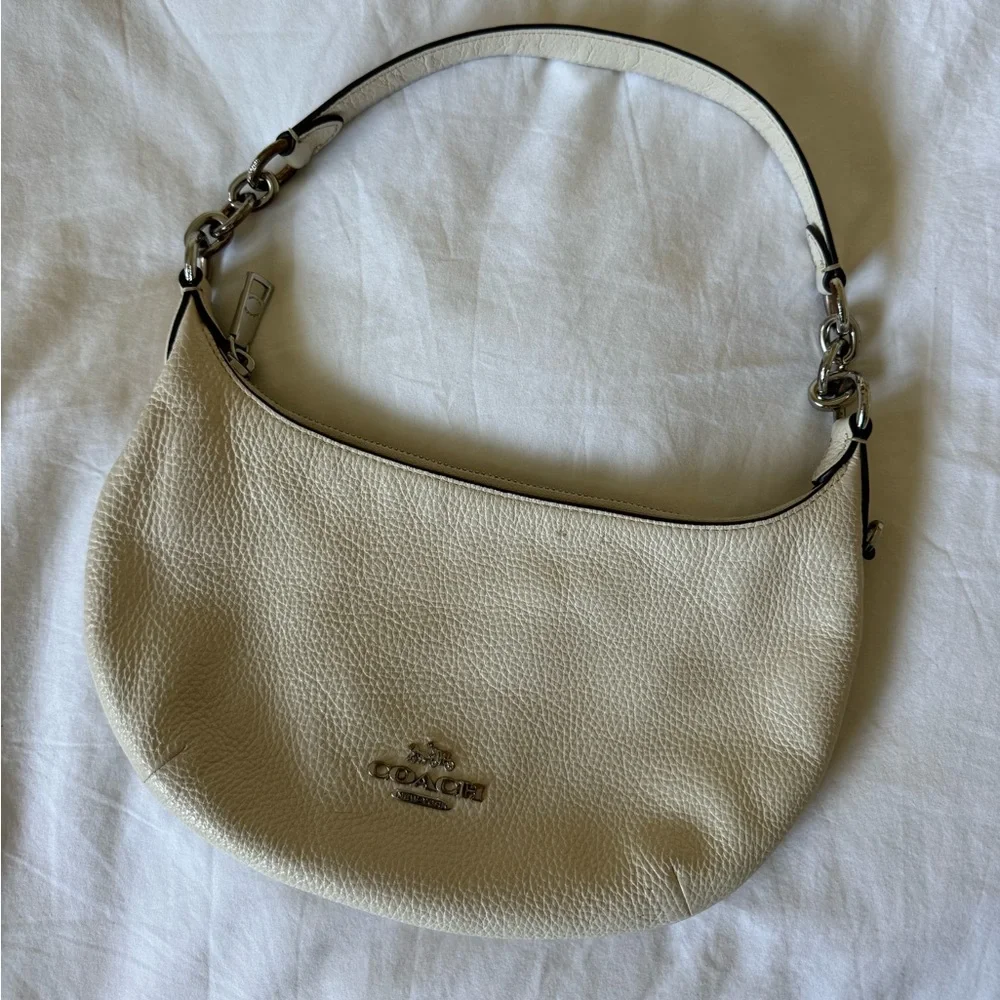 Coach Off-White Leather Shoulder Bag - Picture 1 of 2